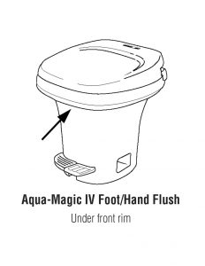 Aqua-Magic IV hand and Foot RV Toilet
