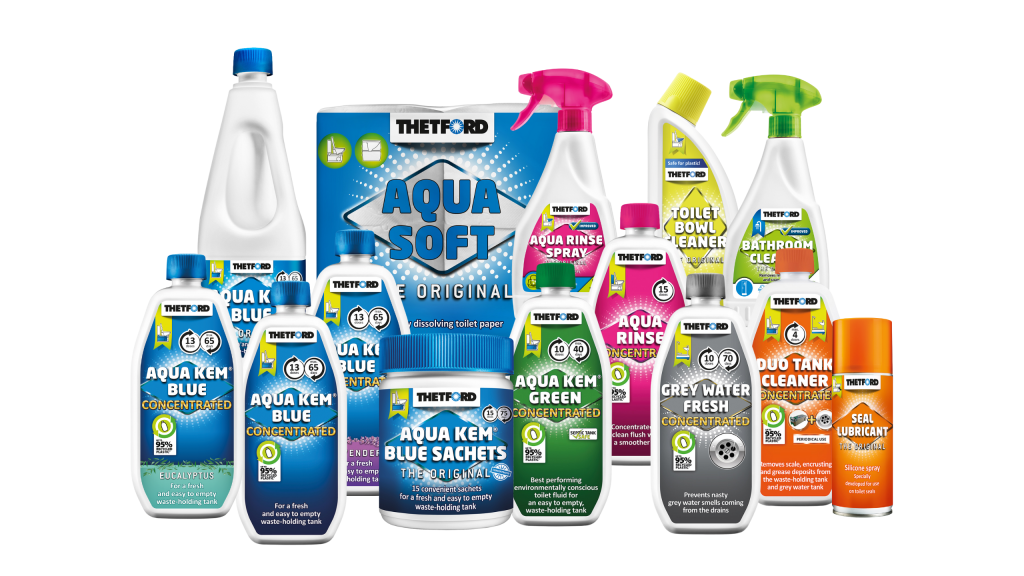 Total Thetford toilet care product range no background