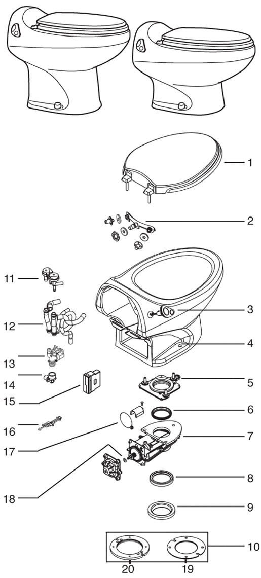 Parts Diagram - Aria Deluxe II - Thetford Corporation