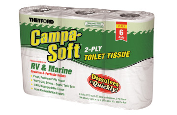 Campa-Soft RV Toilet Paper | 2 Ply | 6 Pack
