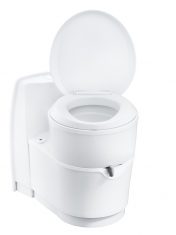 C223-CS Cassette Toilet rotated, with open lid