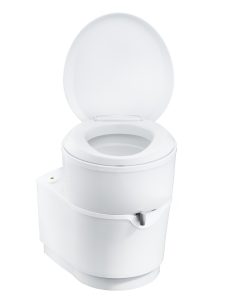 C223-S Cassette Toilet rotated, open lid
