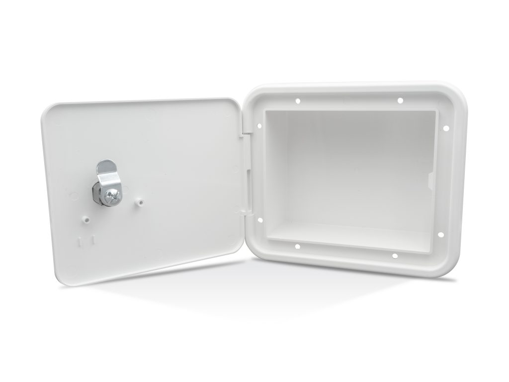 Key Lock Polar White Multi-Purpose Hatch w/ Flat Back
